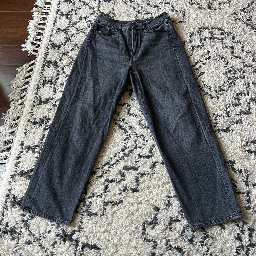 AE black baggy jean 12S